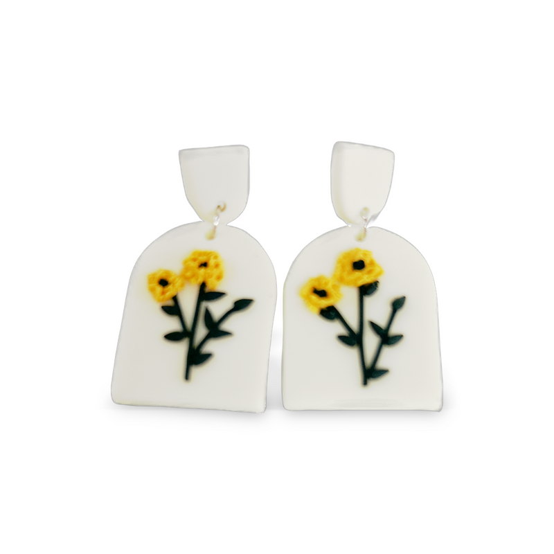 Vintage Sunflower Earrings