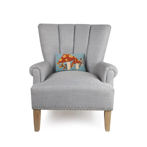 Autumn Mushroom with Leaves Hook Pillow