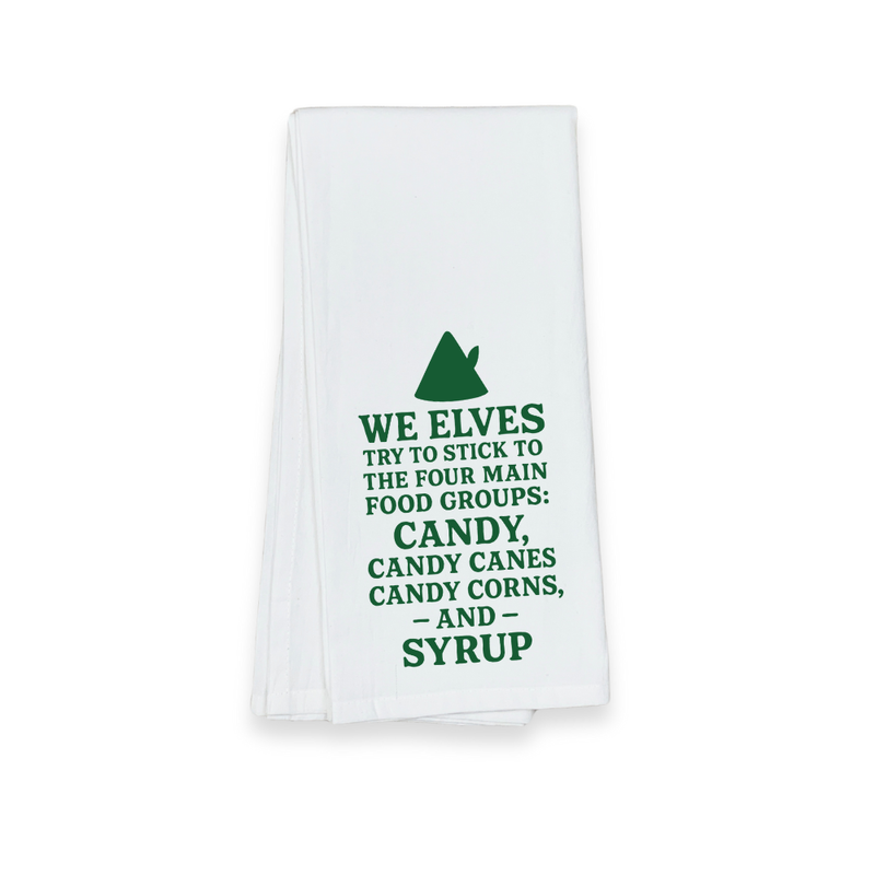 Christmas Tea Towel - Four Main Food Groups