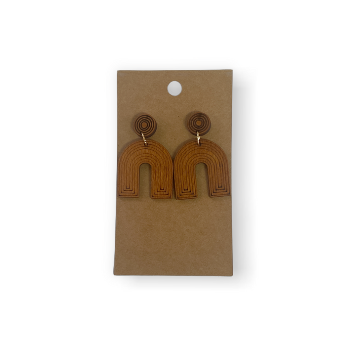 BOHO Wood Rainbow Earrings