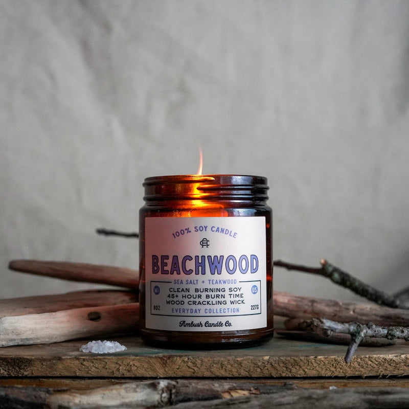 Beachwood | Sea Salt + Teakwood 8oz Soy Candle