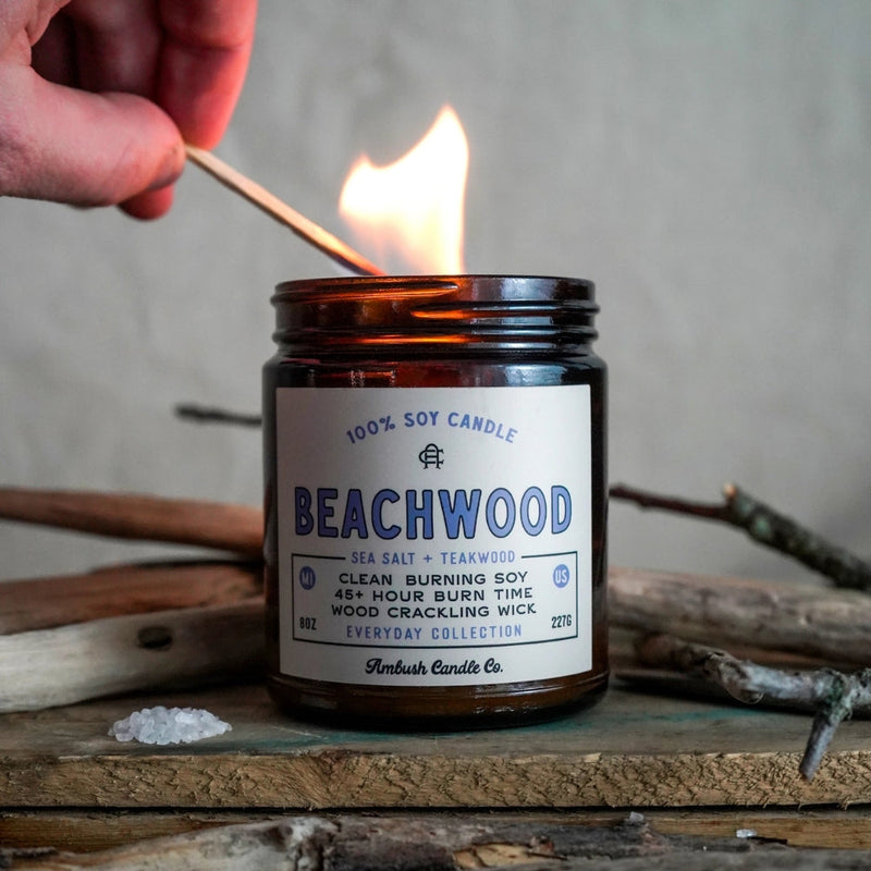 Beachwood | Sea Salt + Teakwood 8oz Soy Candle