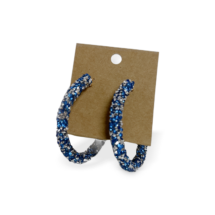 Oconee Blue Hoop Earrings