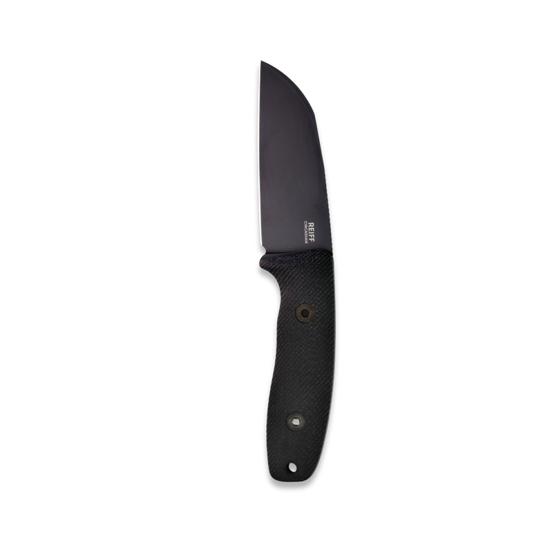 Reiff Knives Circadian Sheepsfoot MagnaCut Black DLC Black Canvas Micarta