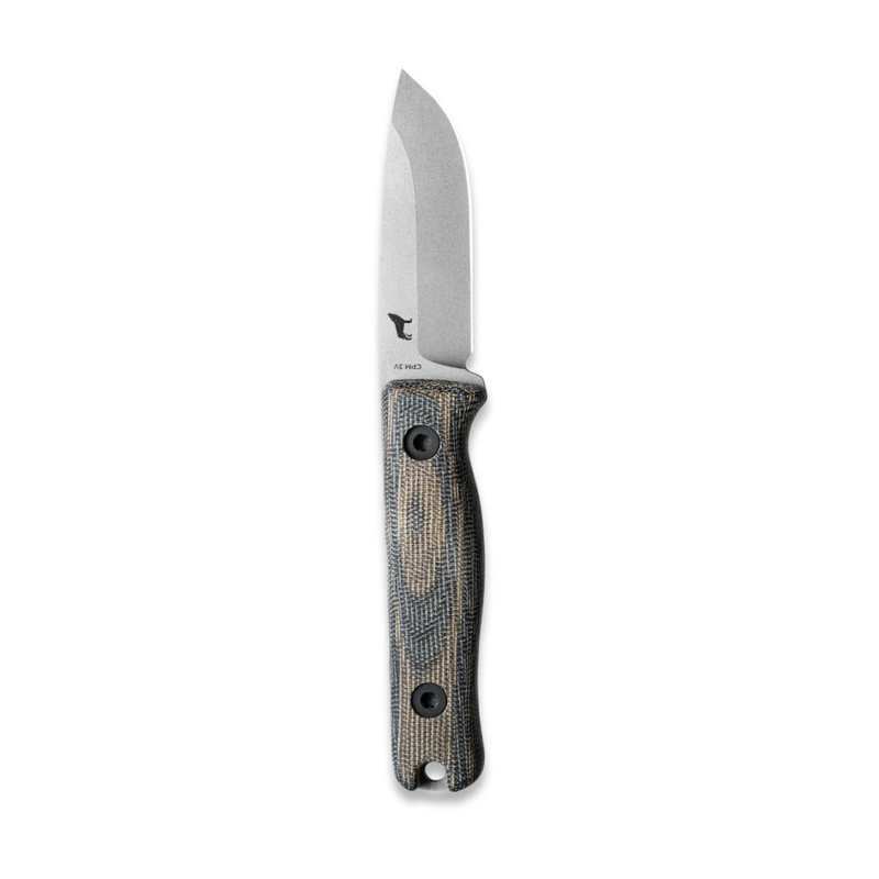 Reiff Knives F3 Fixed Blade Knife CPM 3V, Tungston Cerakote Green/Black Micarta