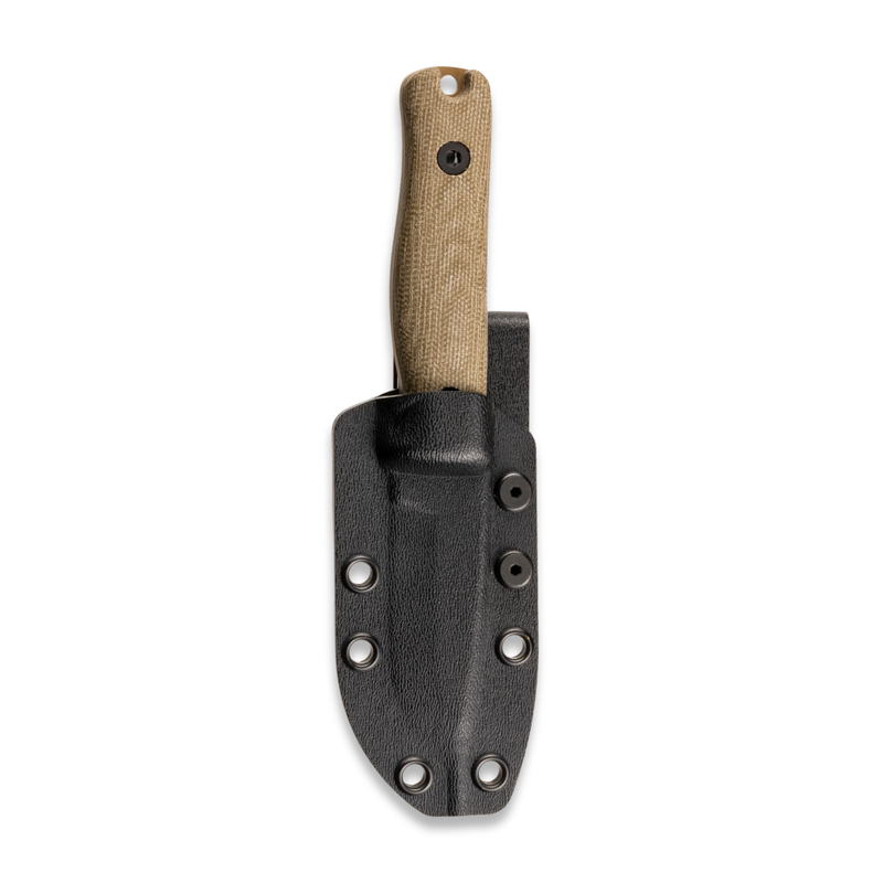Reiff Knives F3 EDC Fixed Blade Knife (CPM MagnaCut, FDE PVD, OD Green Canvas Micarta)