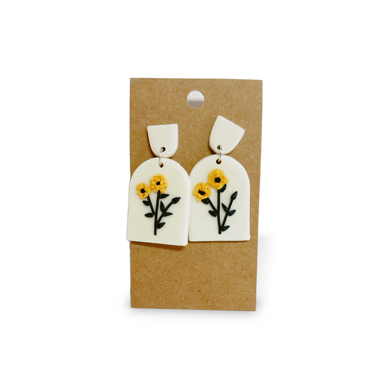 Vintage Sunflower Earrings