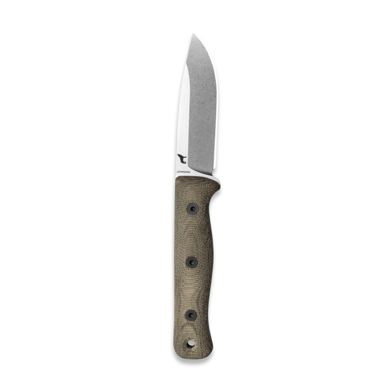 Reiff Knives F4 Knife Stonewash MagnaCut, Natural Canvas Micarta