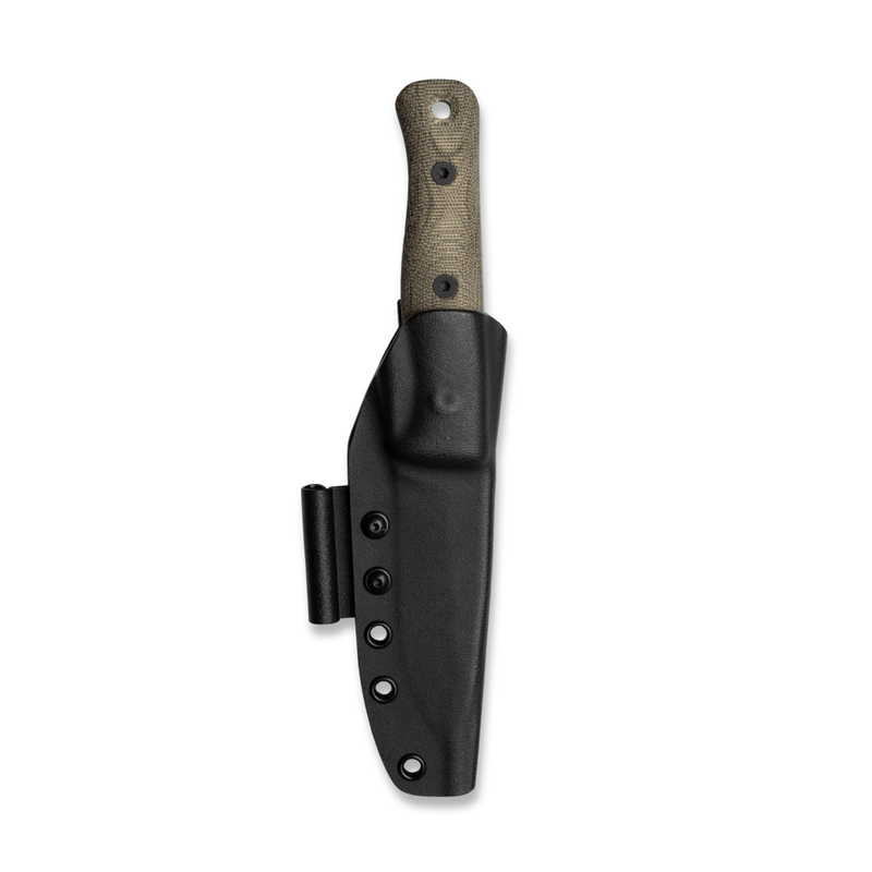 Reiff Knives F4 Knife Stonewash MagnaCut, Natural Canvas Micarta