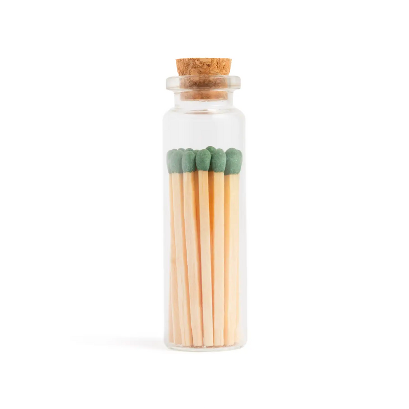 Juniper Green Matches in Small Corked Vial
