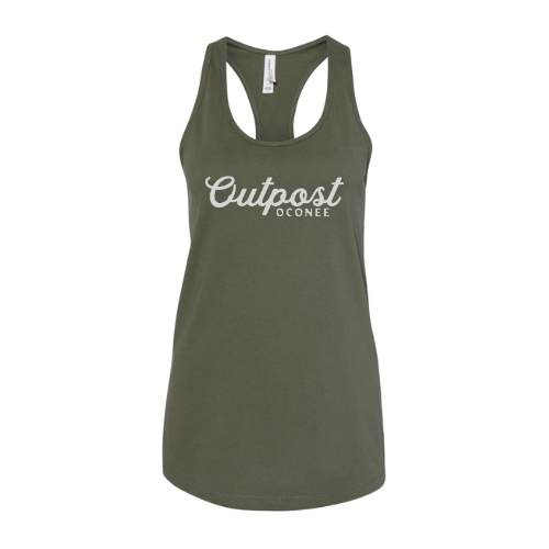 Outpost Oconee Logo Tank Top - Military Green