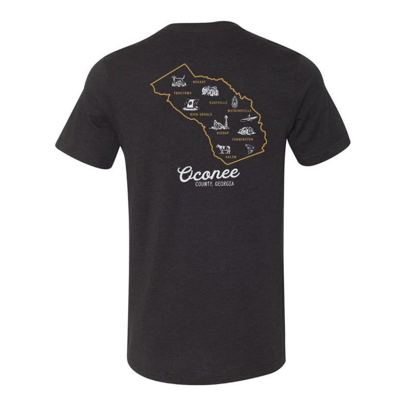 Outpost Oconee Map / Lantern T-Shirt - Charcoal