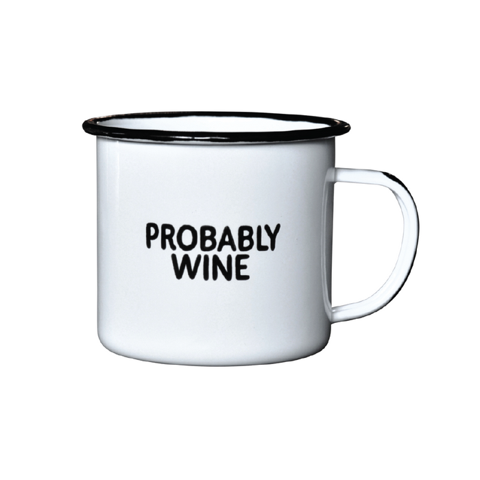 Probably Wine Enamel Mug