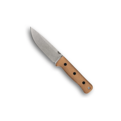 Reiff Knives F5 GEN2 MagnaCut Stonewash, Natural Canvas Micarta