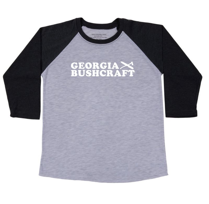 GABC Logo Youth Baseball 3/4 Sleeve - Gray