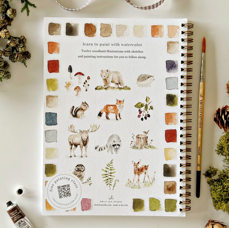 Woodland Watercolor Workbook