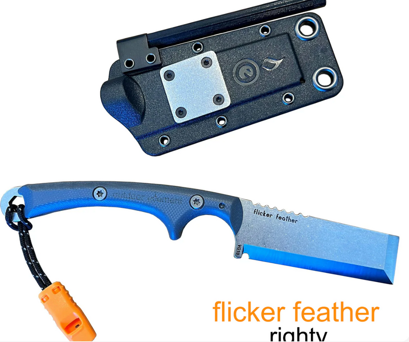 Outdoor Element Flicker Feather Chisel Blade Knife