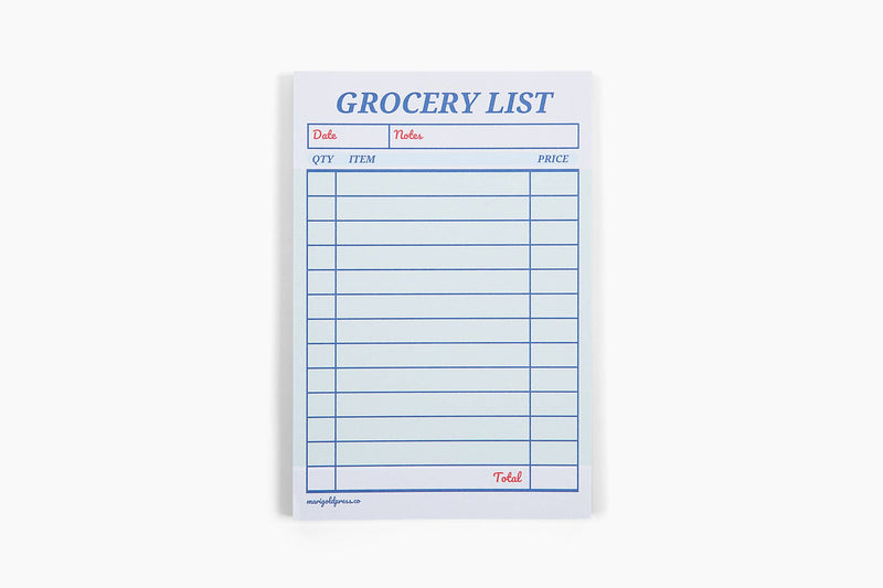 Guest Check Notepad Grocery List 